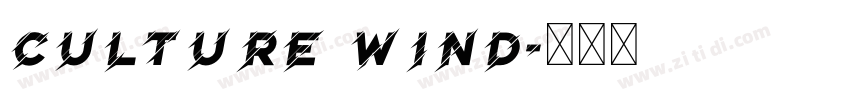culture wind字体转换